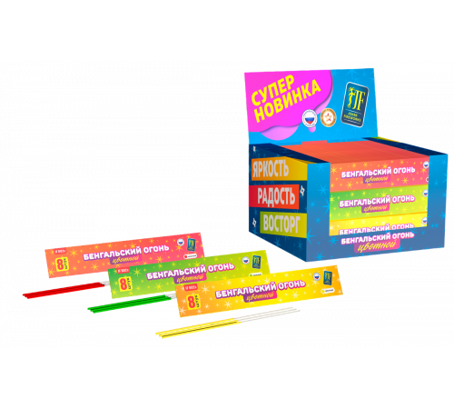 Цветные бенгальские огни 8 штук Joker Fireworks JF B02c