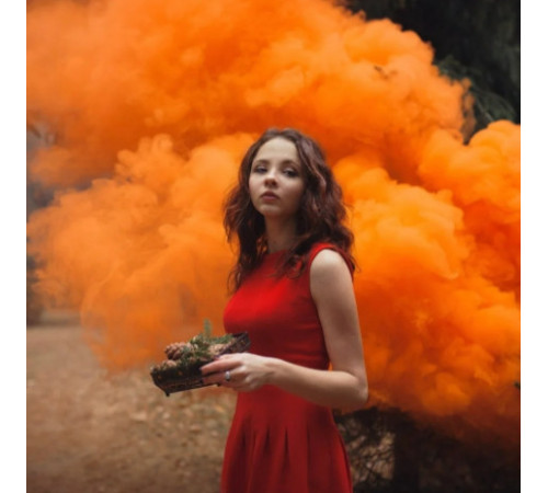 Оранжевый цветной дым 30 секунд «Smoking Fountain» Maxsem MA0509 Orange