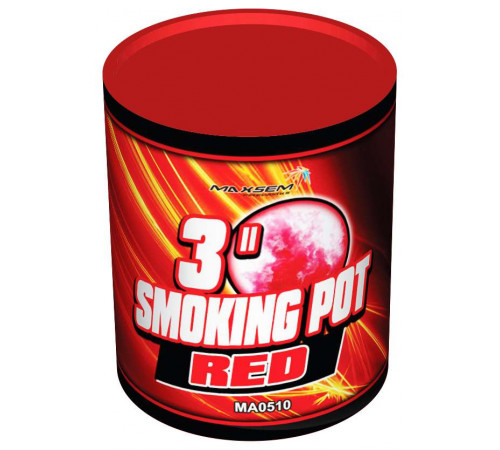 Красный цветной дым в банке 60 секунд «Smoking Pot» Maxsem MA0510 Red