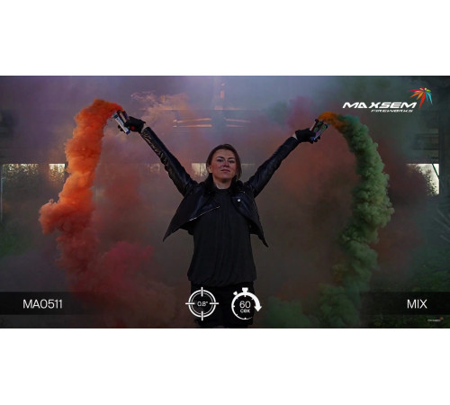 Цветной дым набор 5 штук «Smoking Fountain Mix» Maxsem MA0511/mix