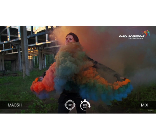 Цветной дым набор 5 штук «Smoking Fountain Mix» Maxsem MA0511/mix