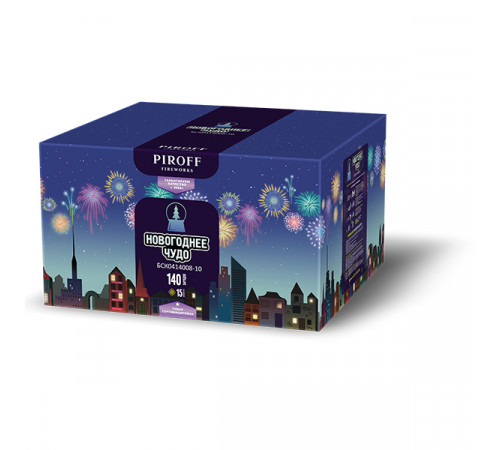 Комбинированный фейерверк 140 залпов «Новогоднее Чудо» Piroff БСК0414008-10