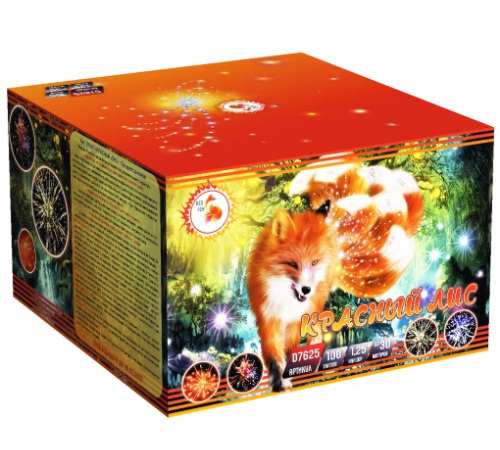 Фейерверк 100 залпов «Красный Лис» Red Fox D7625