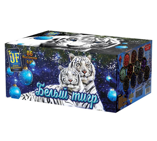 Веерный фейерверк 86 залпов «Белый Тигр» Joker Fireworks JF C27