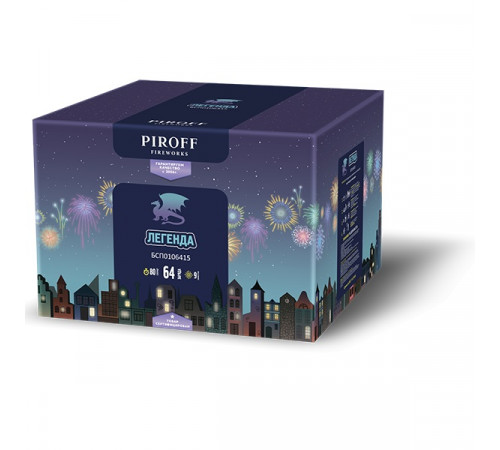 Мощный фейерверк 64 залпа «Легенда» Piroff БСП0106415