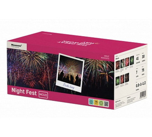 Комбинированный фейерверк 76 залпов «Night Fest» Maxsem MC121