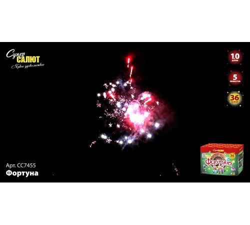 Фейерверк 36 залпов «Фортуна» Супер салют CC7455