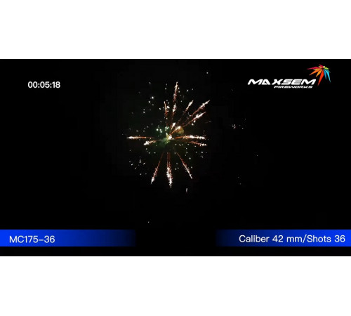 Мощный фейерверк 36 залпов «Magic Color» Maxsem MC175-36