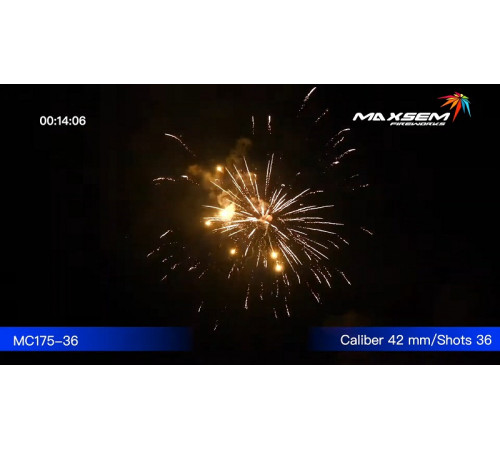 Мощный фейерверк 36 залпов «Magic Color» Maxsem MC175-36