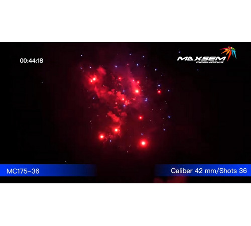 Мощный фейерверк 36 залпов «Magic Color» Maxsem MC175-36