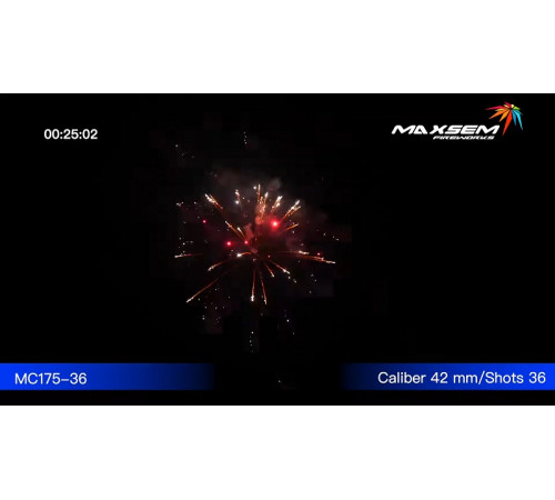 Мощный фейерверк 36 залпов «Magic Color» Maxsem MC175-36