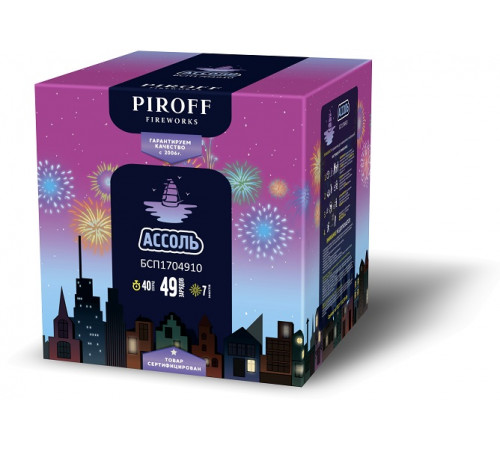 Фейерверк 49 залпов «Ассоль» Piroff БСП0704910