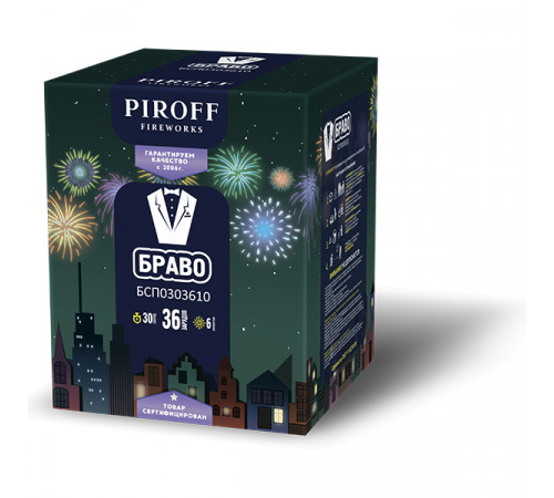Фейерверк 36 залпов «Браво» Piroff БСП0703610