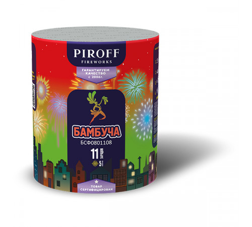 Фейерверк с фонтаном 11 залпов «Бамбуча» Piroff БСФ0901108