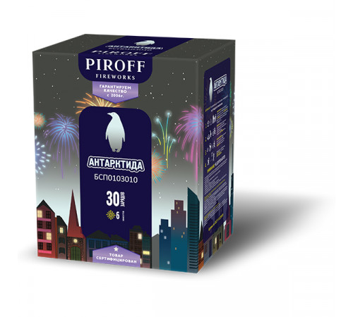 Фейерверк 30 залпов «Антарктида» Piroff БСП0403010