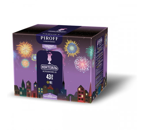 Фейерверк 43 залпа «Коктейль» Piroff БСП0304308-10