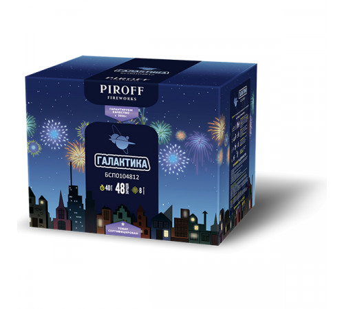 Фейерверк 48 залпов «Галактика» Piroff БСП0104812
