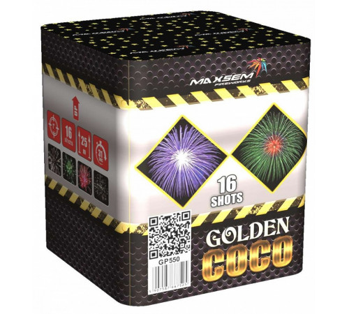 Фейерверк 16 залпов «Golden Coco» Maxsem GP550