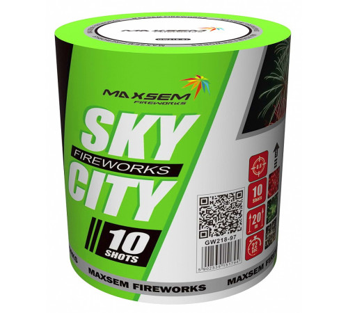 Фейерверк 10 залпов «Sky City» Maxsem GW218-97