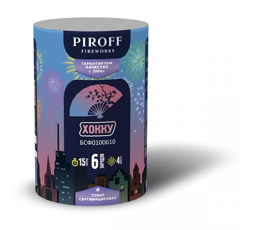 Фейерверк с фонтаном 6 залпов «Хокку» Piroff БСФ0100610