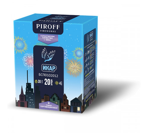 Фейерверк 20 залпов «Икар» Piroff БСП0202012