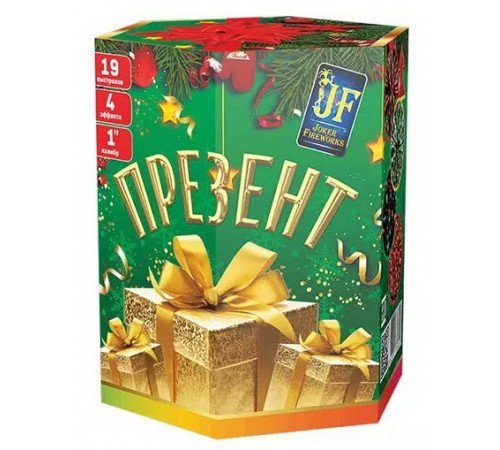 Фейерверк 19 залпов «Презент» Joker Fireworks JF С25-19/01