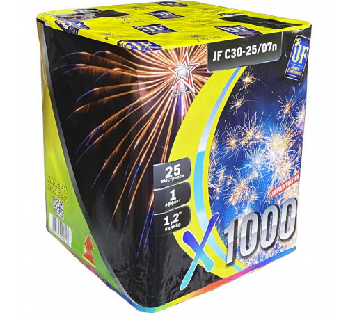 Фейерверк 25 залпов «X1000» Joker fireworks JF C30-25/07n
