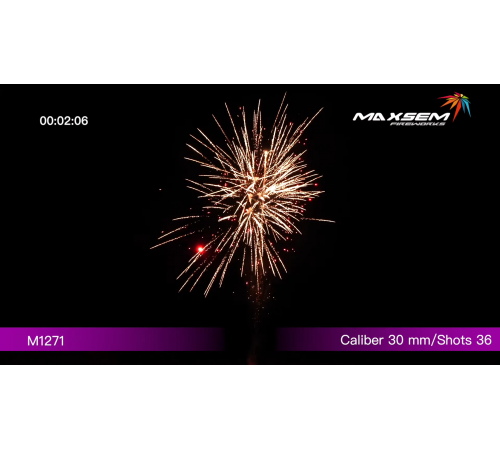 Фейерверк 36 залпов «Red Brocade» Maxsem M1271