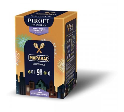 Фейерверк 9 залпов «Маракас» Piroff БСП0500908