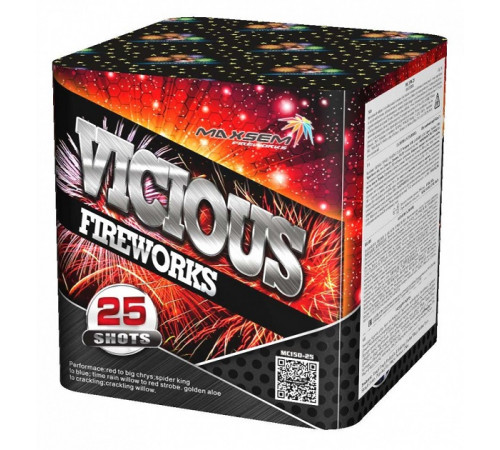 Мощный фейерверк 25 залпов «Vicious Fireworks» Maxsem MC150-25