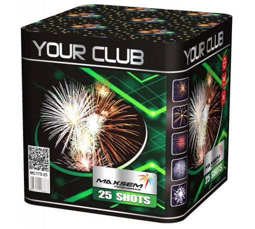 Мощный фейерверк 25 залпов «Your Club» Maxsem MC175-25