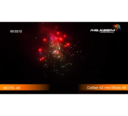 Мощный фейерверк 49 залпов «Casino Online» Maxsem MC175-49