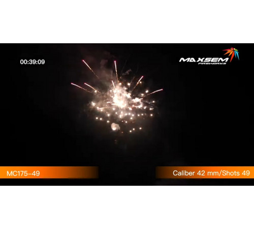 Мощный фейерверк 49 залпов «Casino Online» Maxsem MC175-49