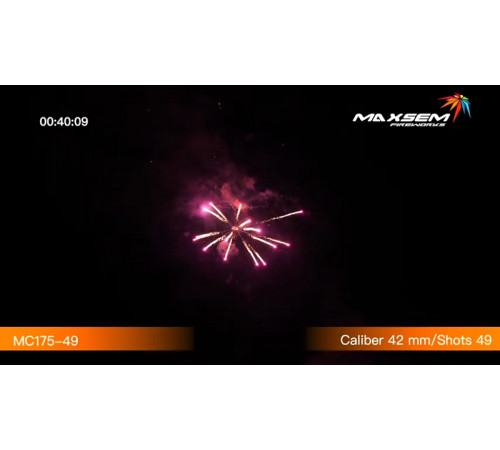 Мощный фейерверк 49 залпов «Casino Online» Maxsem MC175-49