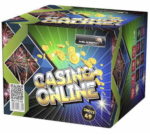 Мощный фейерверк 49 залпов «Casino Online» Maxsem MC175-49
