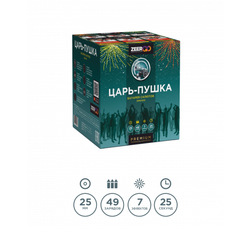 Веерный фейерверк 49 залпов «Царь Пушка» ZeerGo Z1121