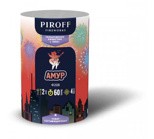 Фейерверк фонтан 60 секунд «Амур» Piroff Ф208