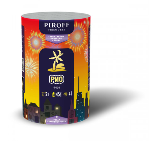 Фейерверк фонтан 45 секунд «Рио» Piroff Ф404