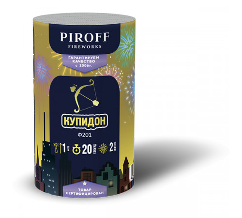 Фейерверк фонтан 20 секунд «Купидон» Piroff Ф201