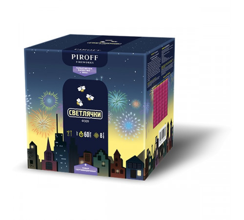 Фейерверк фонтан 60 секунд «Светлячки» Piroff Ф309
