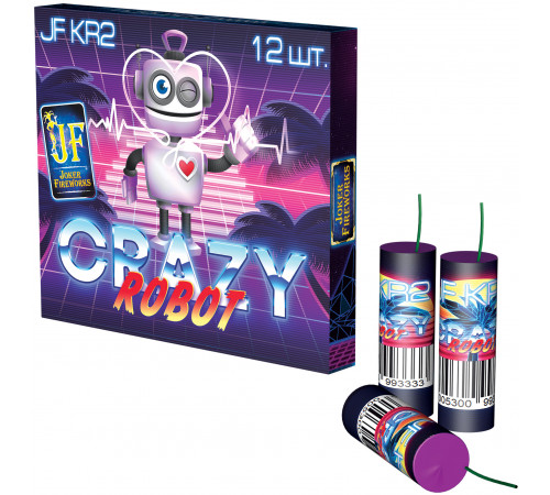 Мощные петарды 12 штук «Crazy Robots 2» Joker Fireworks JF KR2