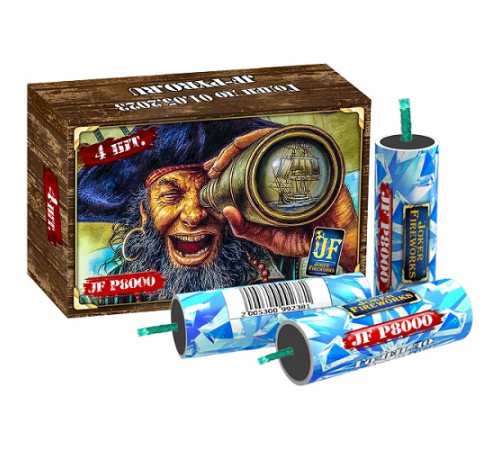 Мощные петарды 4 штуки «Пиратка Шок» Joker Fireworks P8000